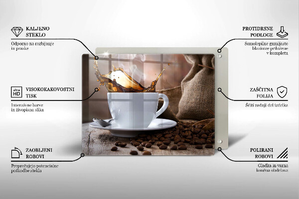 Copri piano cottura Tazza e chicchi di caffè