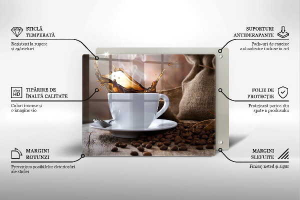 Copri piano cottura Tazza e chicchi di caffè