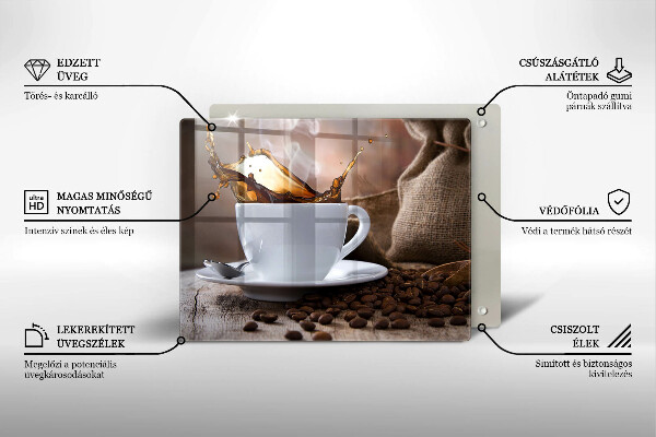 Copri piano cottura Tazza e chicchi di caffè