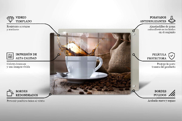 Copri piano cottura Tazza e chicchi di caffè