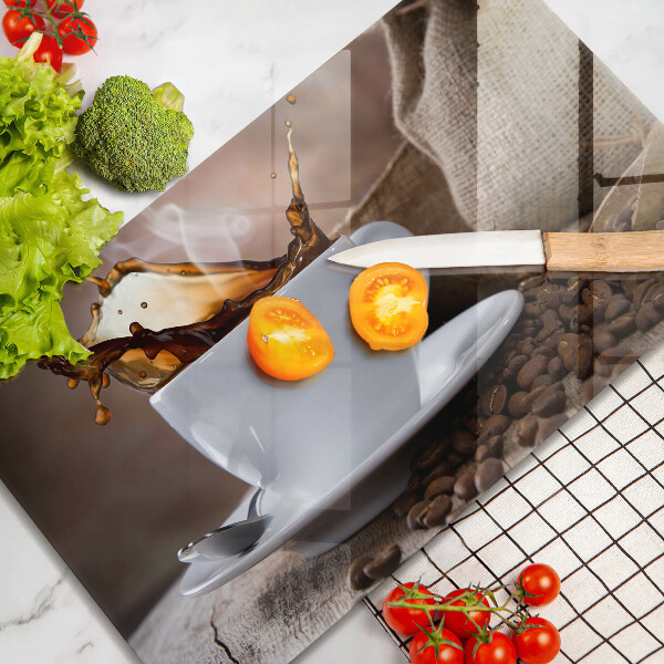 Copri piano cottura Tazza e chicchi di caffè