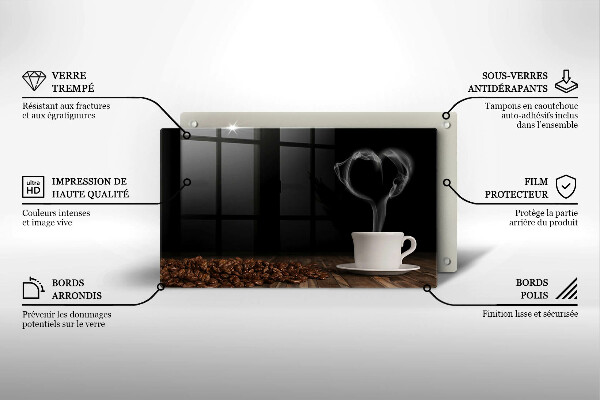 Copri piano cottura Cuore della tazza di caffè
