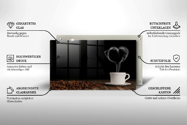Copri piano cottura Cuore della tazza di caffè