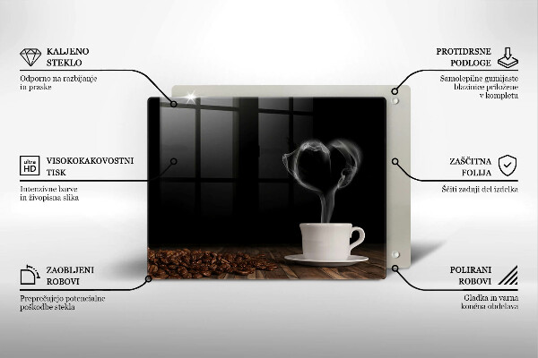 Copri piano cottura Cuore della tazza di caffè