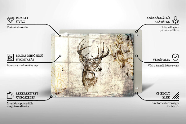 Copri piano cottura Illustrazione degli animali dei cervi