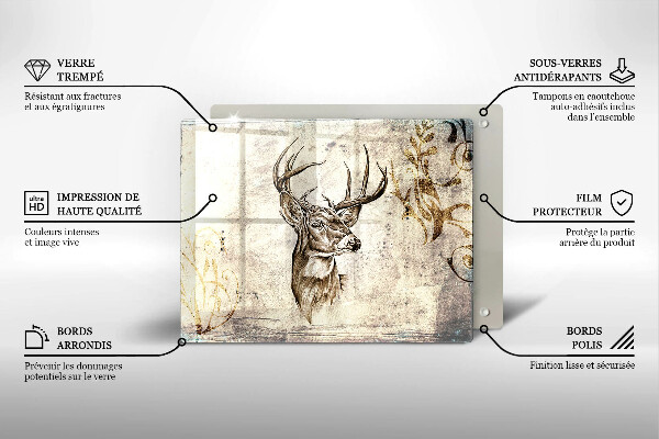 Copri piano cottura Illustrazione degli animali dei cervi