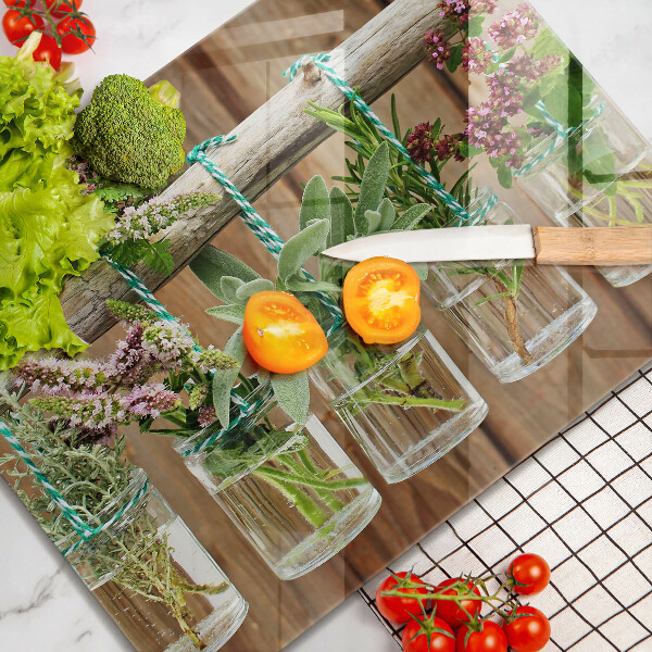 Copri piano cottura Annata di piante di erbe