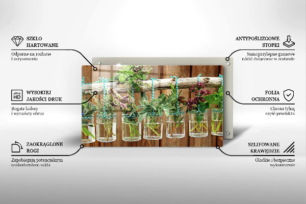 Copri piano cottura Annata di piante di erbe