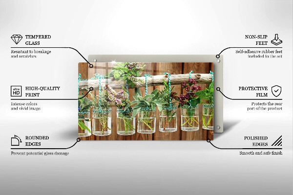 Copri piano cottura Annata di piante di erbe