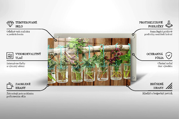 Copri piano cottura Annata di piante di erbe