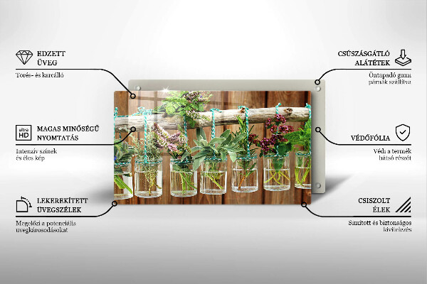 Copri piano cottura Annata di piante di erbe