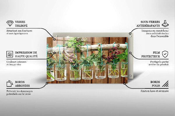Copri piano cottura Annata di piante di erbe