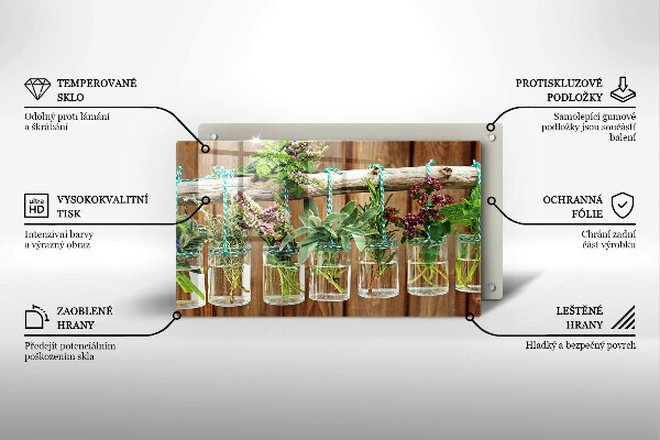 Copri piano cottura Annata di piante di erbe