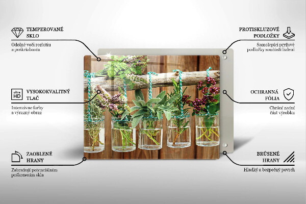 Copri piano cottura Annata di piante di erbe