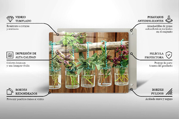 Copri piano cottura Annata di piante di erbe