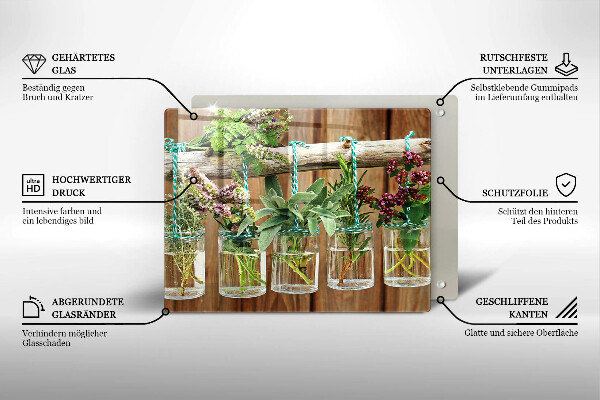 Copri piano cottura Annata di piante di erbe