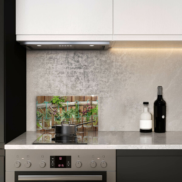 Copri piano cottura Annata di piante di erbe