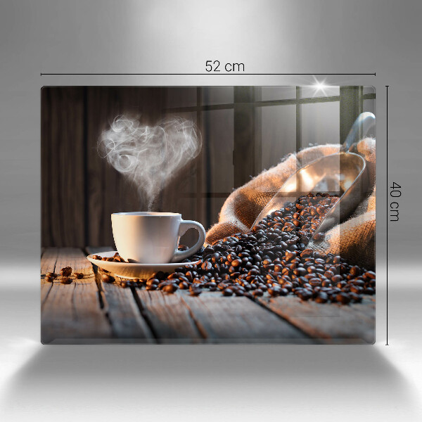 Copri piano cottura Tazza e cuore di caffè