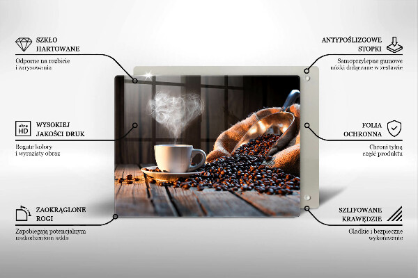 Copri piano cottura Tazza e cuore di caffè
