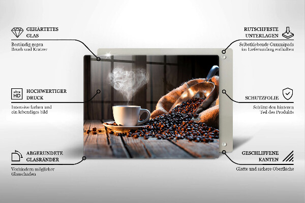 Copri piano cottura Tazza e cuore di caffè