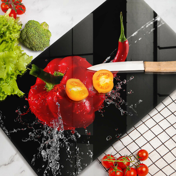 Copri piano cottura Peperoni rossi in acqua