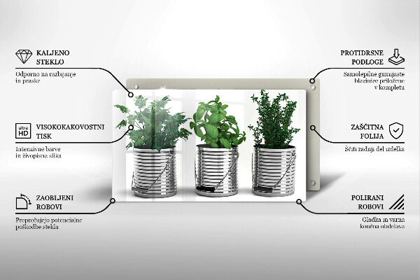 Copri piano cottura Vasi di piante aromatiche