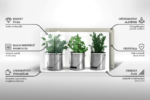 Copri piano cottura Vasi di piante aromatiche