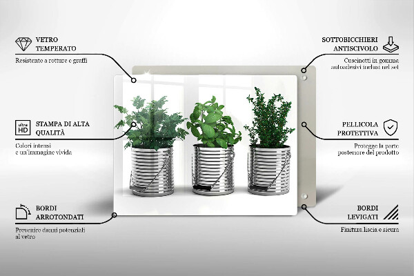 Copri piano cottura Vasi di piante aromatiche