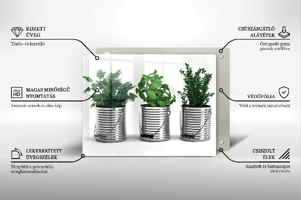 Copri piano cottura Vasi di piante aromatiche