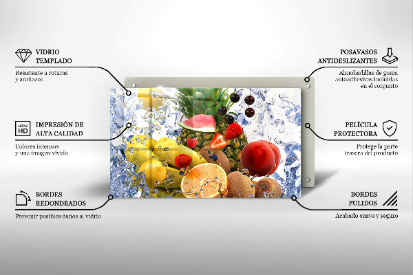 Copri piano cottura Frutta succosa e acqua