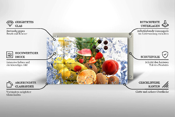 Copri piano cottura Frutta succosa e acqua