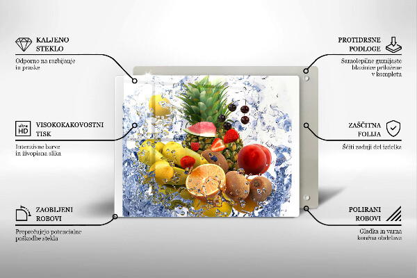 Copri piano cottura Frutta succosa e acqua