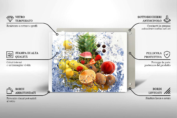 Copri piano cottura Frutta succosa e acqua