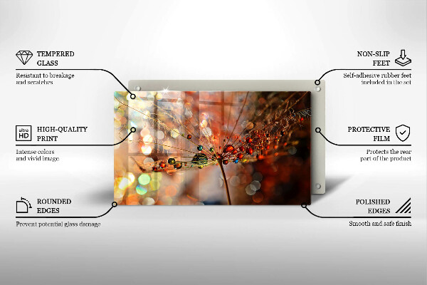 Copri piano cottura Dente di leone bagnato