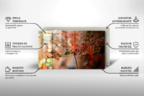 Copri piano cottura Dente di leone bagnato