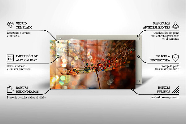 Copri piano cottura Dente di leone bagnato