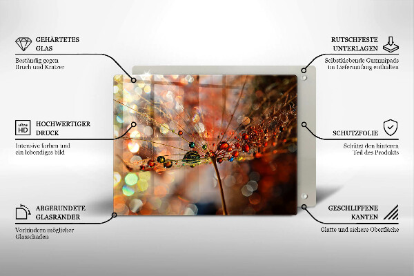 Copri piano cottura Dente di leone bagnato