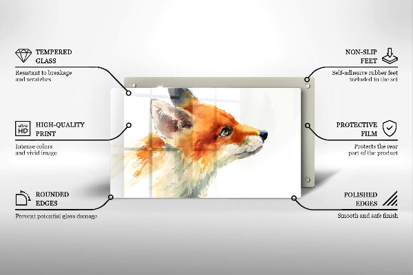 Copri piano induzione Volpe dipinta