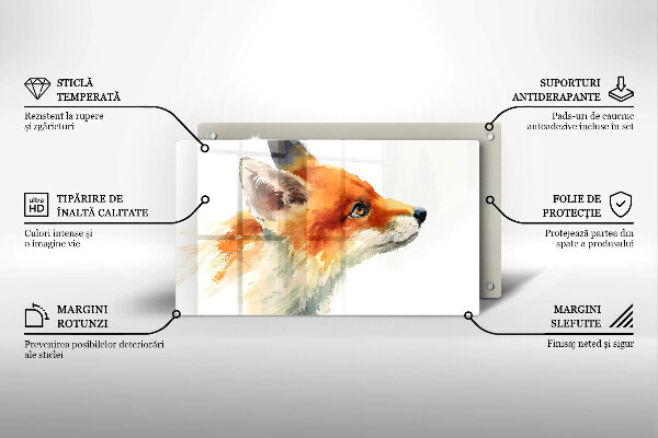 Copri piano induzione Volpe dipinta