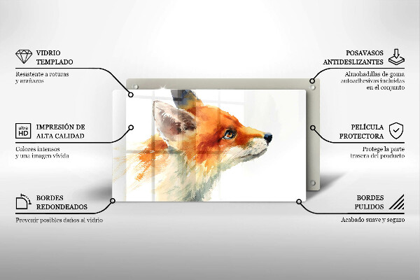 Copri piano induzione Volpe dipinta