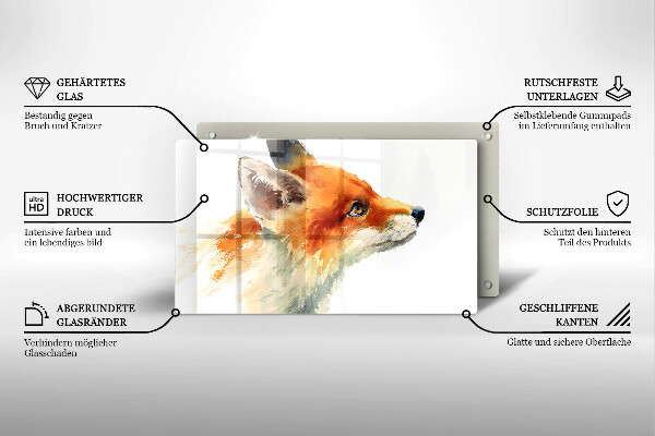 Copri piano induzione Volpe dipinta
