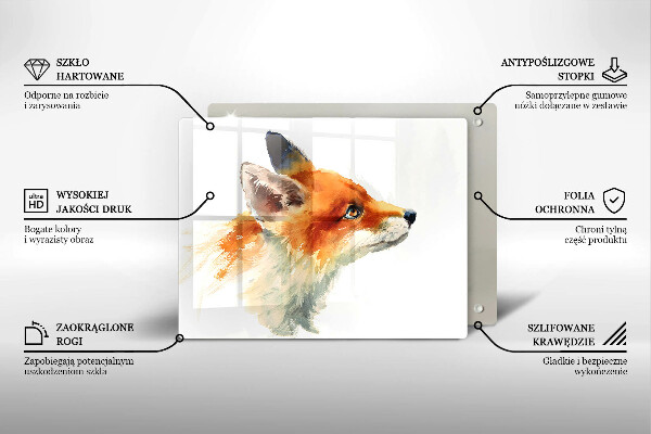 Copri piano induzione Volpe dipinta