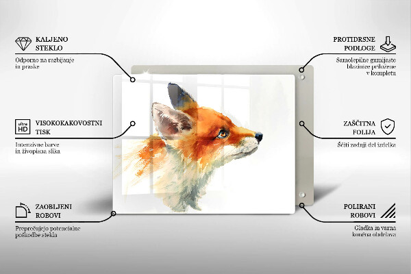 Copri piano induzione Volpe dipinta