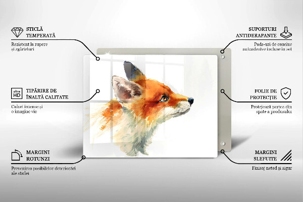 Copri piano induzione Volpe dipinta