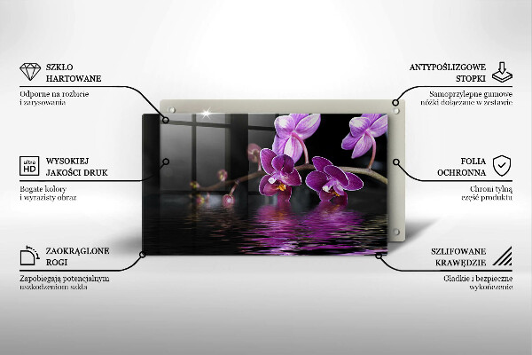 Copri piano cottura Acqua zen di orchidea