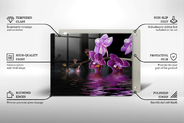 Copri piano cottura Acqua zen di orchidea