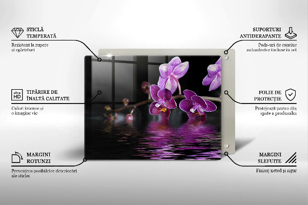 Copri piano cottura Acqua zen di orchidea