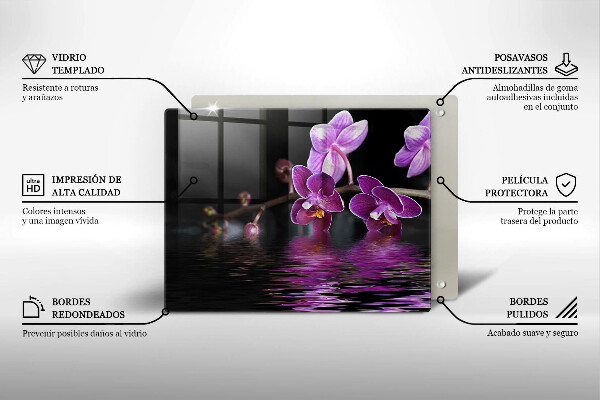 Copri piano cottura Acqua zen di orchidea