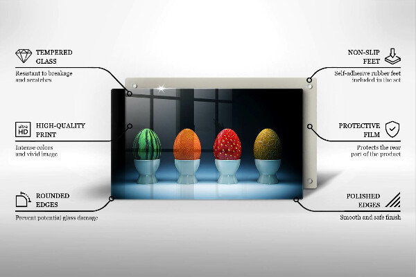 Copri piano cottura Uova di frutta astratte