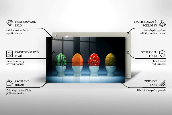 Copri piano cottura Uova di frutta astratte